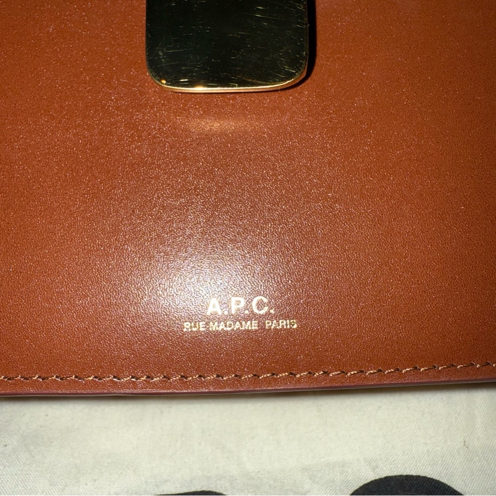 A.P.C. Large Grace Bag in Brown - Picture 9 of 10